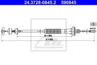 24.3728-0845.2 ATE - LINKA SPRZĘGŁOWA PEUGEOT 206 1.1 98- 