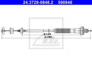 24.3728-0848.2 ATE - LINKA SPRZĘGŁOWA PEUGEOT 206 1.1 98- 