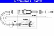 24.3728-2707.2 ATE - LINKA SPRZĘGŁOWA VW POLO 