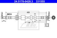 24.5178-0428.3 ATE - PRZEWÓD HAMULCOWY 