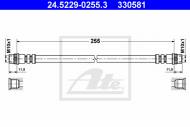 24.5229-0255.3 ATE - PRZEWÓD HAMULCOWY ELAST. CITROEN BERLINGO