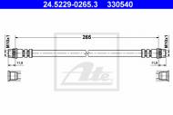 24.5229-0265.3 ATE - PRZEWÓD HAMULCOWY ELAST. RENAULT MEGANE 96-02 T