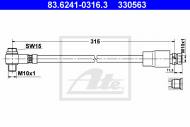 83.6241-0316.3 ATE - PRZEWÓD HAMULCOWY GIĘTKI FORD MONDEO KOM