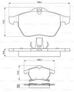 0986424488 BOSCH - KLOCKI HAM. PRZEDNIE SIL.2.0 16V ,2.5 V6