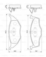 0986424502 BOSCH - KLOCKI HAM. PRZEDNIE ATE 1.0-1.4 1.4TDI-1.7SDI