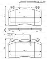 0986424738 BOSCH - KLOCKI HAM. PRZEDNIE SIL.3.0I V6 24V (CZASAMI TEŻ 2.2 HDI)