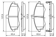 0986424810 BOSCH - KLOCKI HAM. PRZEDNIE 1.6/1.8/2.0/2.0CRD 