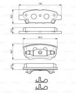 0986424814 BOSCH - KLOCKI HAM. TYLNE 2.0 2.4 4WD 