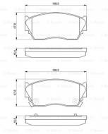 0986460997 BOSCH - KLOCKI HAM. PRZEDNIE 1.6 AKEBONO Z CZUJNIKAMI