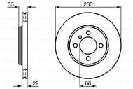 0986478036 BOSCH - TARCZA HAM. PRZEDNIA 