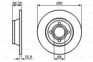 0986478131 BOSCH - TARCZA HAM. PRZEDNIA 