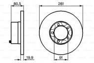 0986478138 BOSCH - TARCZA HAM. PRZEDNIA LT 28,30,31,35,40,45,50 D 80->, 45 TD,