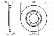 0986478257 BOSCH - TARCZA HAM. PRZEDNIA WSZYSTKIE FI 295*20.0