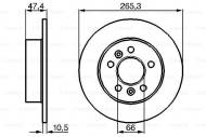 0986478305 BOSCH - TARCZA HAM. TYLNA 