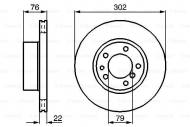 0986478318 BOSCH - TARCZA HAM. PRZEDNIA 520I,525I,530I,530I,525TD WENTYLOWANE !