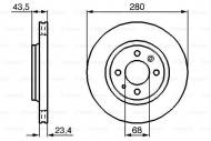 0986478375 BOSCH - TARCZA HAM. PRZEDNIA FI 280*23.5 