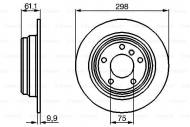 0986478425 BOSCH - TARCZA HAM. TYLNA 520,523,525TD,TDS , NIE KOMBI