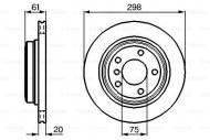 0986478426 BOSCH - TARCZA HAM. TYLNA FI 298*20 530I 