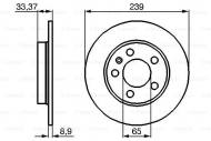 0986478481 BOSCH - TARCZA HAM. TYLNA FI 239*9 NAPĘD NA 4-KOŁA / KOMBI