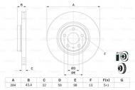 0986478521 BOSCH - TARCZA HAM. PRZEDNIA 2.0I TURBO,3.0I V6,2.5TD FI 284.5*22