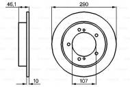 0986478539 BOSCH - TARCZA HAM. PRZEDNIA 1.3 SUZ.SAMURAI 89-96 FI 290*10,TEŻ VIT