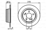 0986478565 BOSCH - TARCZA HAM. TYLNA 