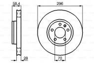 0986478593 BOSCH - TARCZA HAM. PRZEDNIA 2.6I/3.0I/3.0 24V 91-93,2.5I/3.0I 93->