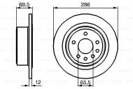 0986478609 BOSCH - TARCZA HAM. TYLNA 09.93-> FI 286*12.0 