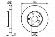 0986478632 BOSCH - TARCZA HAM. PRZEDNIA FI 275X28 2.2 15,3.0