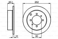 0986478655 BOSCH - TARCZA HAM. TYLNA 262 X 10 