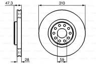 0986478669 BOSCH - TARCZA HAM. PRZEDNIA 2.5,3.0 V6 