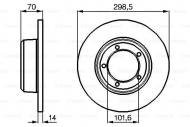 0986478827 BOSCH - TARCZA HAM. PRZEDNIA FI 298.5*14 LAND-ROVER DEFENDER,DISCOVE