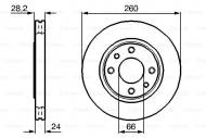 0986478830 BOSCH - TARCZA HAM. PRZEDNIA FI 260*27 1.6I/1.8I