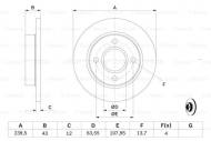 0986478856 BOSCH - TARCZA HAM. PRZEDNIA FI 239.7*12 