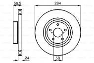 0986478977 BOSCH - TARCZA HAM. PRZEDNIA 2.0 TURBO 