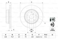 0986479166 BOSCH - TARCZA HAM. TYLNA 2.0I/2.5I/3.0I/2.0D/3.0D