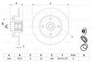 0986479278 BOSCH - TARCZA HAM. TYLNA /Z ŁOŻYSKIEM/ 