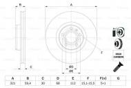 0986479300 BOSCH - TARCZA HAM. PRZEDNIA 2.7TDI/3.2FSI 