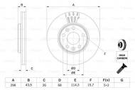 0986479551 BOSCH - TARCZA HAM. PRZEDNIA 296X26 RENAULT GRAND SCENIC. LAGUNA. ME