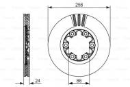 0986479712 BOSCH - TARCZA HAM. FORD RANGER 99-11 