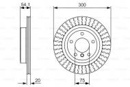 0986479775 BOSCH - TARCZA HAM. BMW Z4 09- 