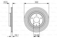 0986479796 BOSCH - TARCZA HAM. MAZDA RX-8 03-08 