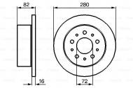 0986479B63 BOSCH - TARCZA HAM. POWLEKANA 