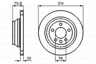 0986479B72 BOSCH - TARCZA HAM. POWLEKANA 