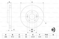 0986479C13 BOSCH - TARCZA HAM. POWLEKANE 