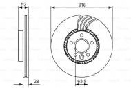 0986479C19 BOSCH - TARCZA HAM. POWLEKANE 