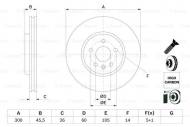 0986479D93 BOSCH - TARCZA HAMULCOWA OPEL, VAUXHALL ASTRA 