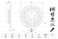 0986479E15 BOSCH - Tarcza hamulcowa (345x24mm)  BMW F31, F32, F33, F34, F36 X