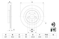 0986479H19 BOSCH - TARCZA HAMULC. TOYOTA RAV 4 V 18- TYŁ BOSCH