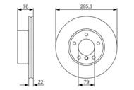 0986479R72 BOSCH - TARCZA HAMULCOWA 